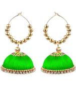 Green jhumkas