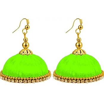 Green jhumkas 1