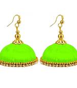 Green jhumkas
