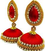 Red jhumkas