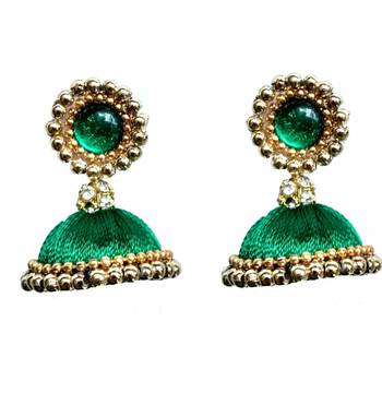 Green jhumkas 1