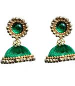 Green jhumkas