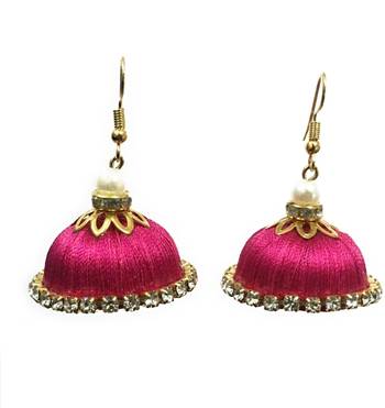 Pink jhumkas 1