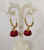 Maroon jhumkas