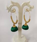 Green jhumkas