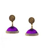 Purple jhumkas