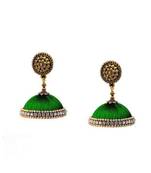 Green jhumkas