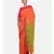 Rust Plain Work Khadi Cotton Handloom Saree With Blouse