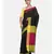 Black Plain Work Khadi Cotton Handloom Saree With Blouse