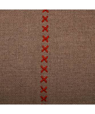 Cotton Blend Beige Patchwork Embroidered With Digital print Cushion cover (12x22 in) 5
