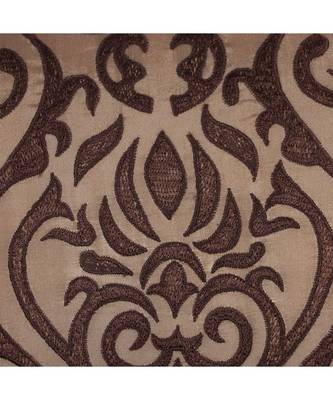 Polyester Beige Embroidered Cushion cover (14X19 in) 4