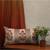 Velvet Off White Digital print With Hand embroidered Cushion cover (12x22 in)