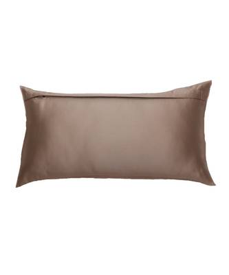 Velvet Off White Digital print With Hand embroidered Cushion cover (12x22 in) 2