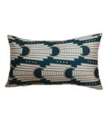 Polyester  Aqua White Digital print Cushion cover (12X20 in)