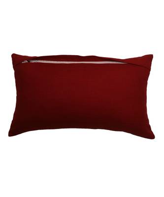 Poly Canvas Blue Grey Digital print Cushion cover (12x20 in) 3