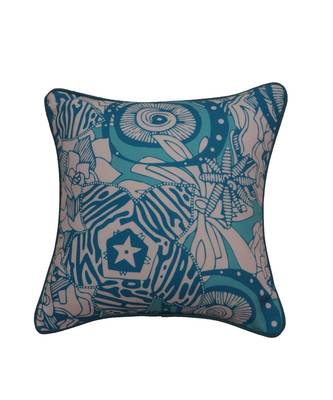 Poly Canvas Blue Digital print Cushion cover (12x12 in) 2