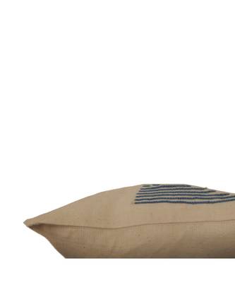 100% Cotton White Embroidered Cushion cover (12x12 in) 3