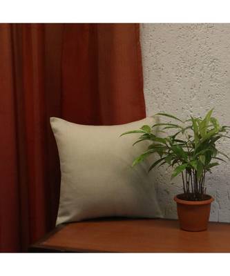 Cotton Blend Light Blue Plain Cushion cover (12x12 in) 1