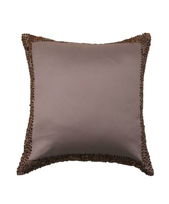 Polyester Silver Hand embroidered Cushion cover (12x12 in) 2