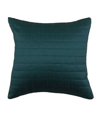 Polyester Turquoise Square Quilted Cushion cover (12x12 in) 2