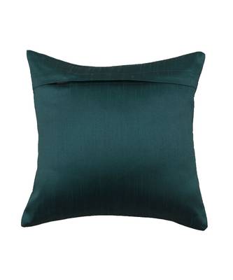 Polyester Turquoise Square Quilted Cushion cover (12x12 in) 5