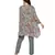 green  printed jumpsuit with loop buttons paired printed jacket