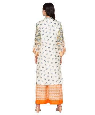 Yellow Printed Kurta With Plazzo Pants 4