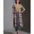 printed bustier with tassel detail paired with dhoti drape skirt and jacket