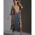 printed bustier with tassel detail paired with dhoti drape skirt and jacket