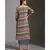 printed bustier with tassel detail paired with dhoti drape skirt and jacket