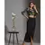 drape saree with cutwork embroidery paired with v neck blouse