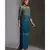 printed kurta with side slits and printed pants with mirror work embroidery