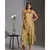 printed dhoti jumpsuit paired with asymmetrical jacket