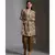 overlap printed jacket with bell sleeves paired with printed trousers