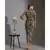printed sequence drape dress with goldenbelt