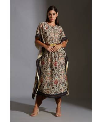 Printed Kaftaan Top Paired With Dhoti Printed Pants 1