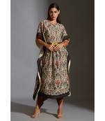 Printed Kaftaan Top Paired With Dhoti Printed Pants