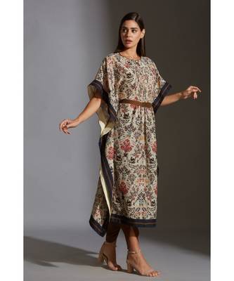 Printed Kaftaan Top Paired With Dhoti Printed Pants 4