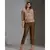 printed sequence jacket with zipper ad rib cuff paired with printed straight pants