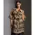 overlap printed jacket with bell sleeves paired with printed trousers