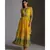 overlap printed dress with gathers
