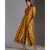 printed collared jumpsuit with front opening and potli button details