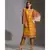 kurta with side slit and bell sleeves paired with printed pants