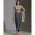 printed crop top with angel sleeves paired with printed dhoti drape skirt