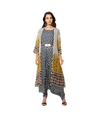 Printed Jumpsuit With Embroidred Jacket 1