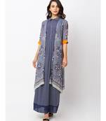 Printed Long Dress With Jacket