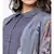 collar dress wuth gatheres at waist is paired with printed long jacket