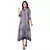 printed ankle length A line dress with front opening