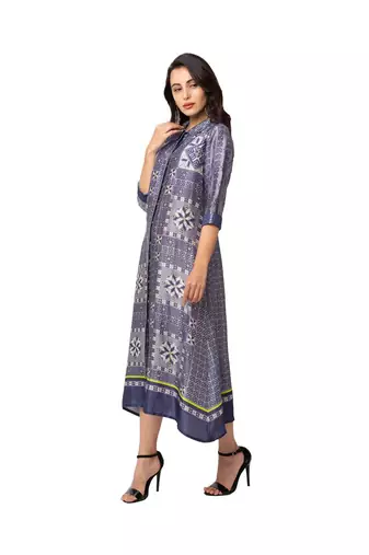Printed Asymmetrical Dress