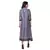 printed ankle length A line dress with front opening